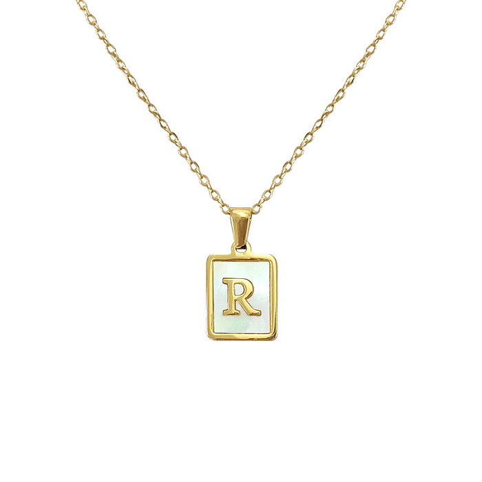 Casual Letter Stainless Steel Metal Pendant Necklace