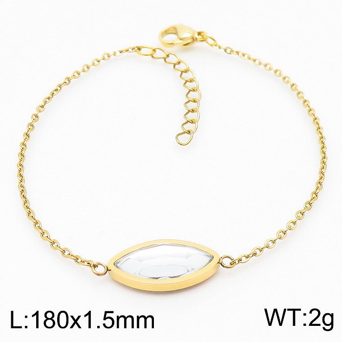 Simple Style Square Stainless Steel Plating 18K Gold Plated Bracelets