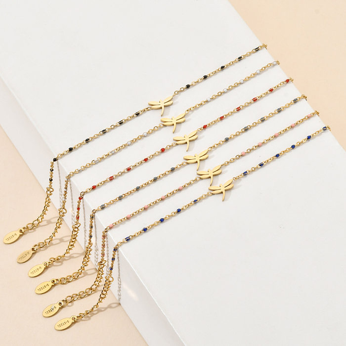 Bracelets plaqués en acier inoxydable avec insectes bohèmes