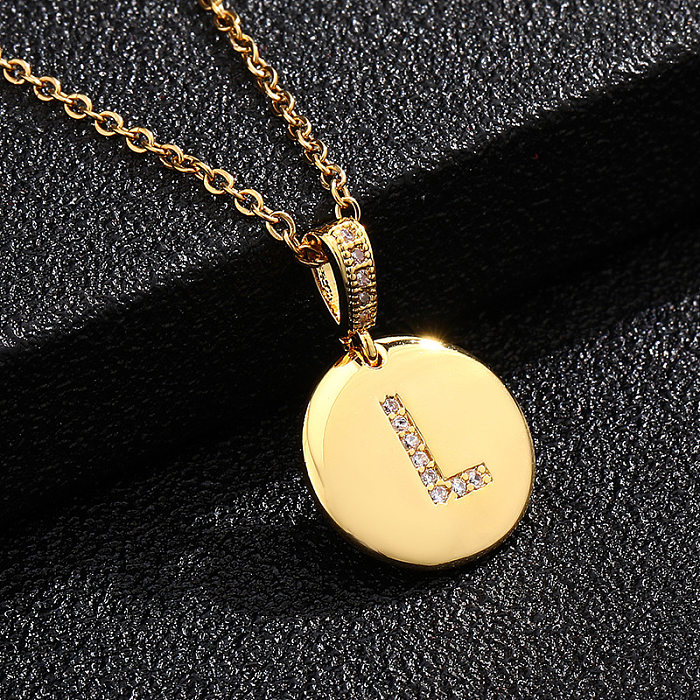 Fashion Letter Stainless Steel Necklace Plating Diamond Rhinestone Stainless Steel  Necklaces