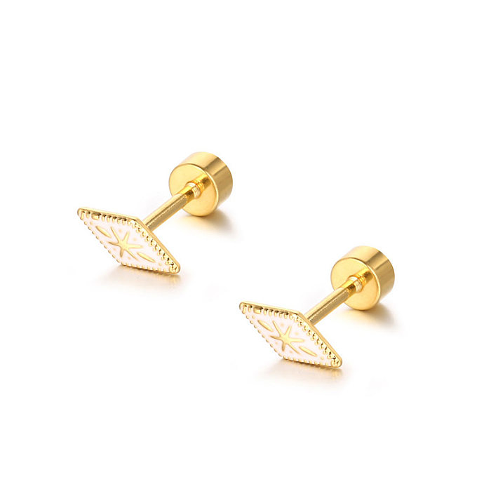 Simple Style Geometric Stainless Steel Plating Ear Studs 1 Piece