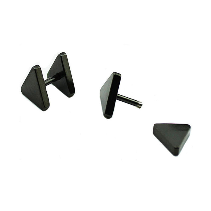 1 قطعة بسيطة نمط كلاسيكي نمط مثلث تصفيح الفولاذ المقاوم للصدأ الأذن ترصيع