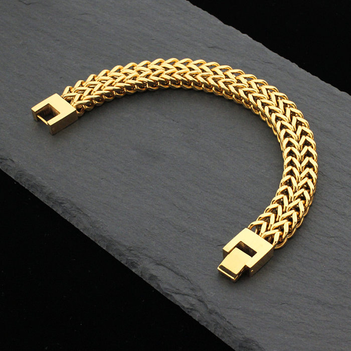 Hip-Hop Geometric Titanium Steel Bracelets