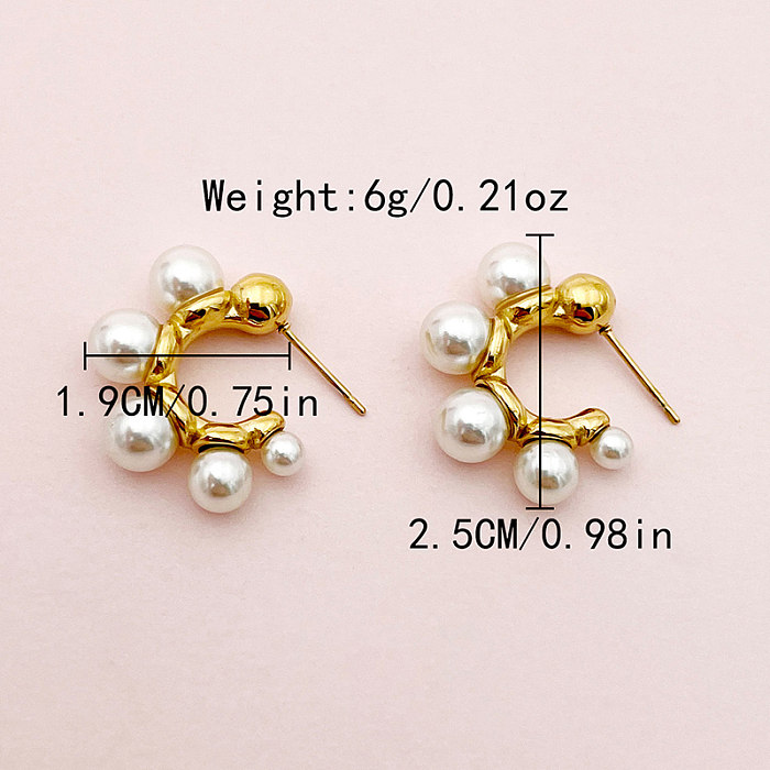 1 Pair Sweet Simple Style Irregular Plating Stainless Steel  Gold Plated Ear Studs