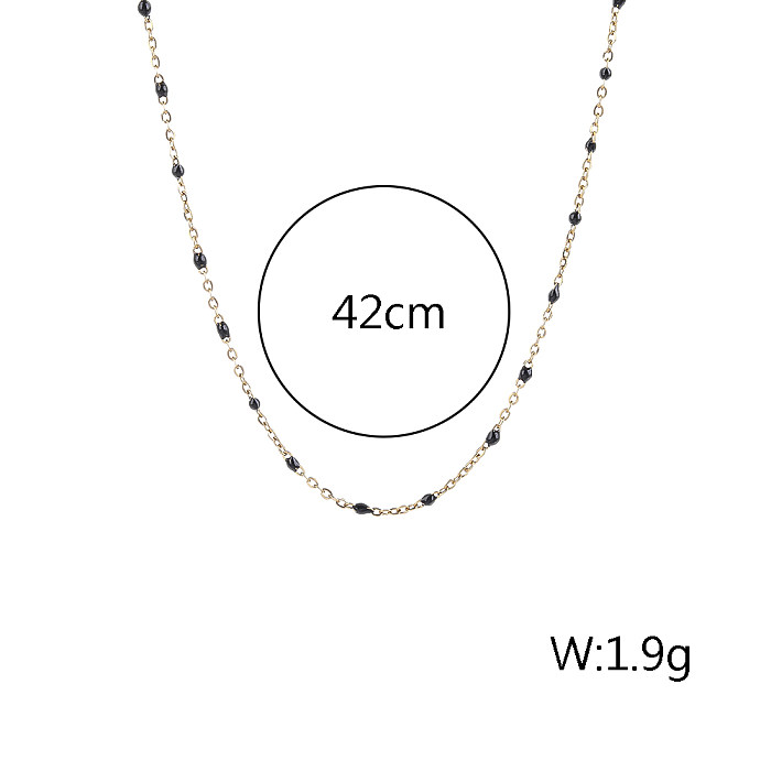 Vintage Style Simple Style Geometric Stainless Steel  Stainless Steel Plating 18K Gold Plated Gold Plated Necklace
