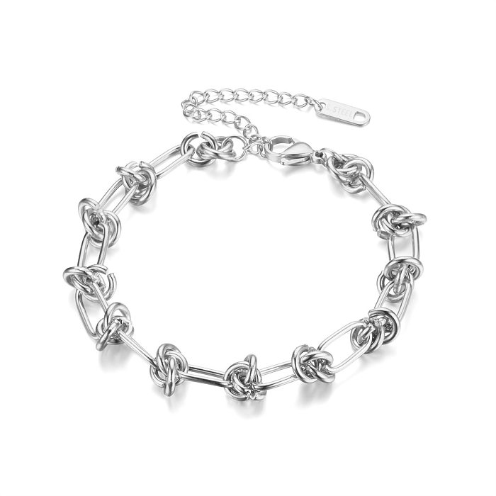 Simple Style Knot Titanium Steel Plating Bracelets