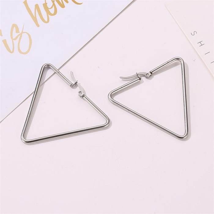 Geometric Earrings French Exaggerated Hollow Triangle Earrings Wholesales Fashion