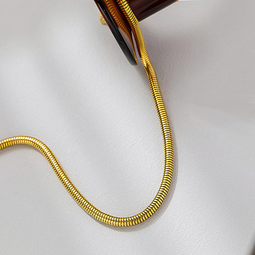 Simple Style Geometric Stainless Steel Plating Necklace