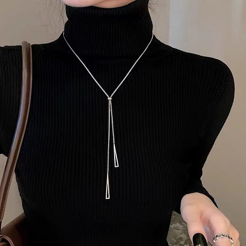 Fashion Triangle Stainless Steel Pendant Necklace 1 Piece