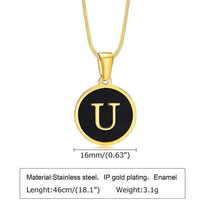 Fashion Letter Stainless Steel  Polishing Pendant Necklace 1 Piece