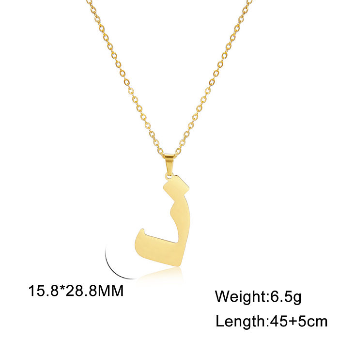 Classic Style Number Stainless Steel  Pendant Necklace In Bulk