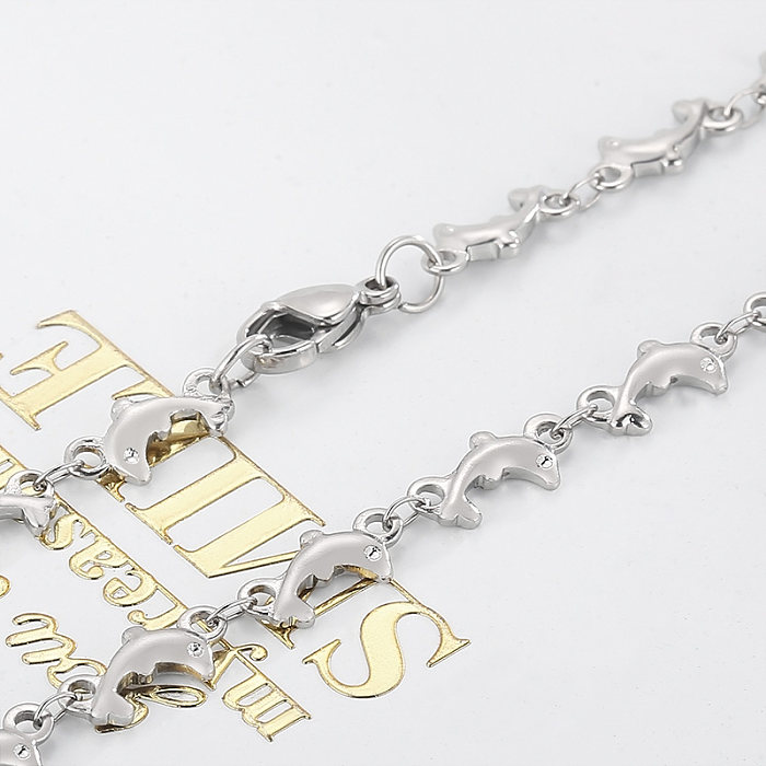 Dolphin Stainless Steel  Chain Necklace