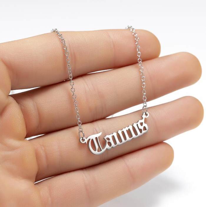 1 Piece Fashion Letter Constellation Stainless Steel  Plating Necklace
