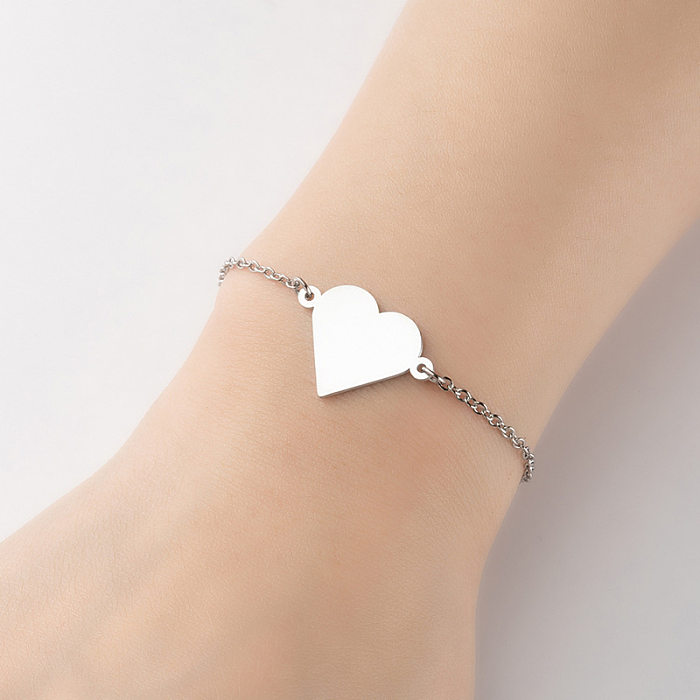 1 Piece Fashion Star Heart Shape Lightning Titanium Steel Bracelets