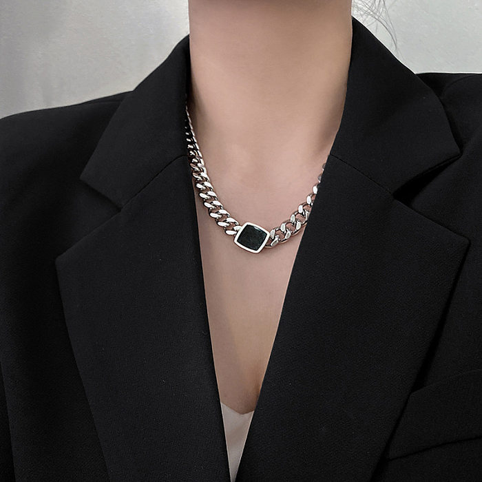 Casual Geometric Stainless Steel Necklace