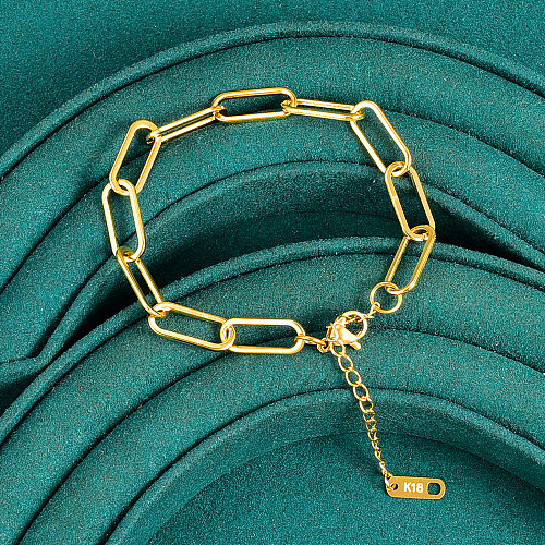 Simple Style Geometric Titanium Steel Bracelets Plating Stainless Steel Bracelets