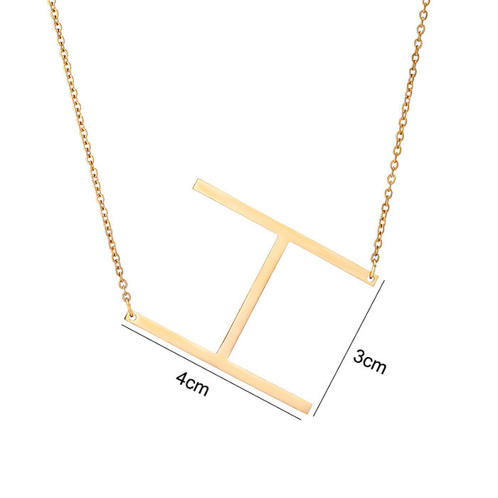 Simple Style Letter Stainless Steel  Stainless Steel Plating Necklace