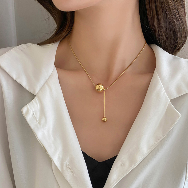 Chic Gold Silver Plated Ball Chain Necklace