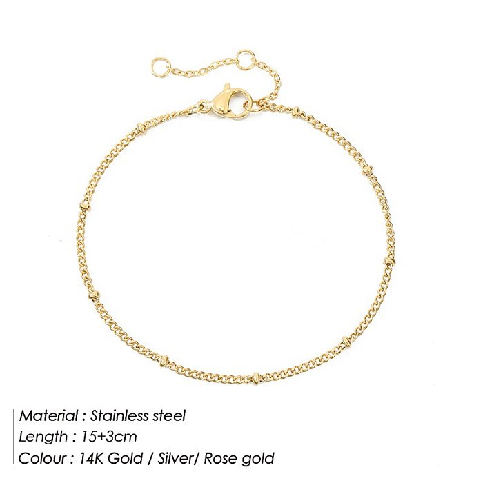 Korea Edelstahl Doppelschicht Armband Perlenkette Armband Einstellbar Schmuck Großhandel