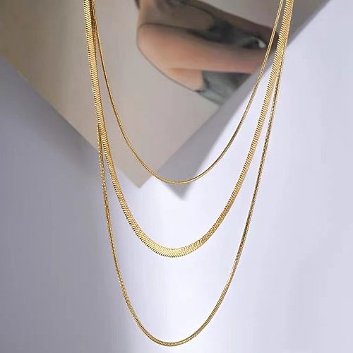 Großhandel mit einfachen, geometrischen Halsketten aus Edelstahl