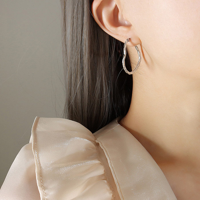Fashion Heart Shape Stainless Steel Earrings Stainless Steel  Earrings