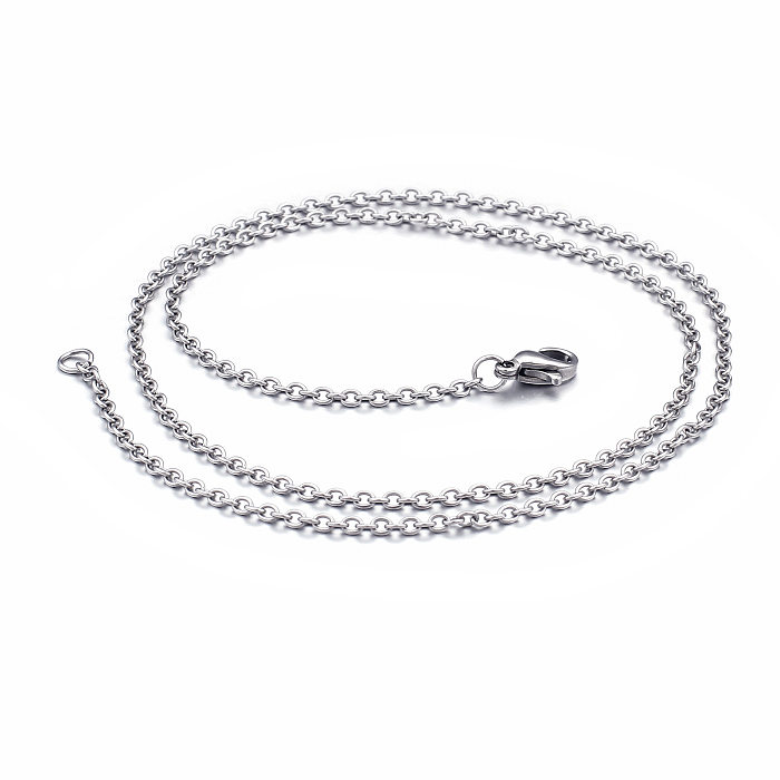 Korean O-chain Stainless Steel  Necklace Wholesale jewelry