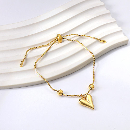 Bracelets de placage en acier inoxydable en forme de coeur d'étoile de streetwear décontracté