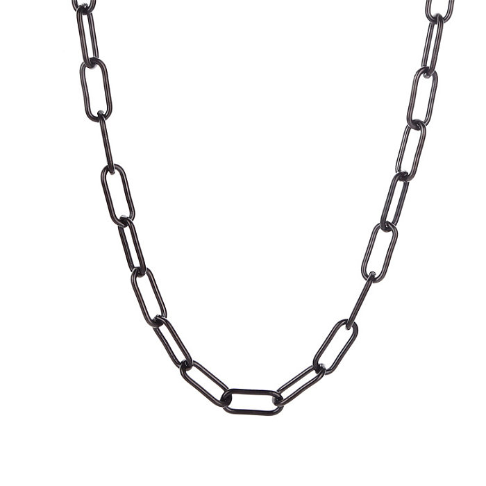 Simple Style Chains Print Stainless Steel  Plating Necklace