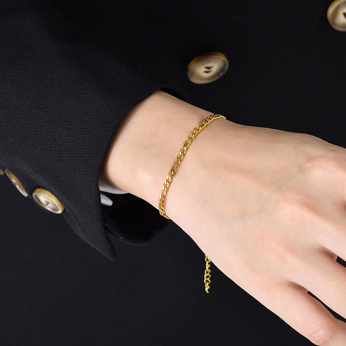 IG Style Casual Simple Style Geometric Stainless Steel 18K Gold Plated Bracelets In Bulk