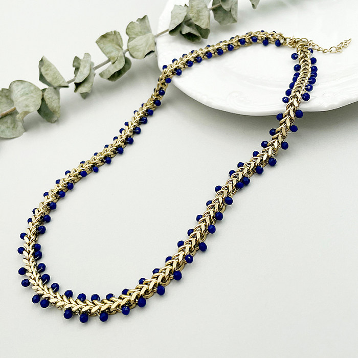 Casual Elegant Sweet Solid Color Stainless Steel  Plating Gold Plated Necklace