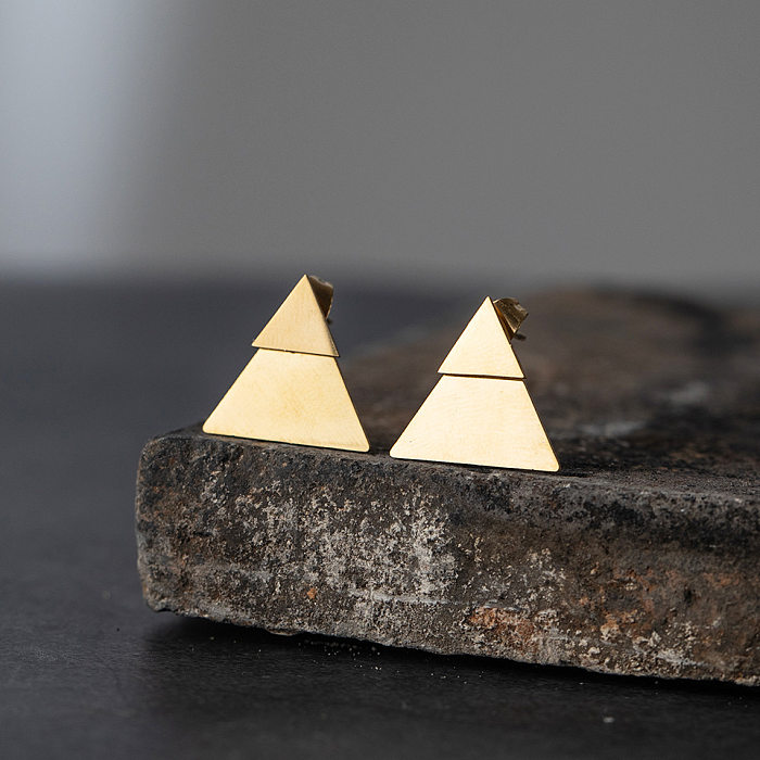 Einfache Stern-Edelstahl-Dreieck-Ohrringe im Großhandel