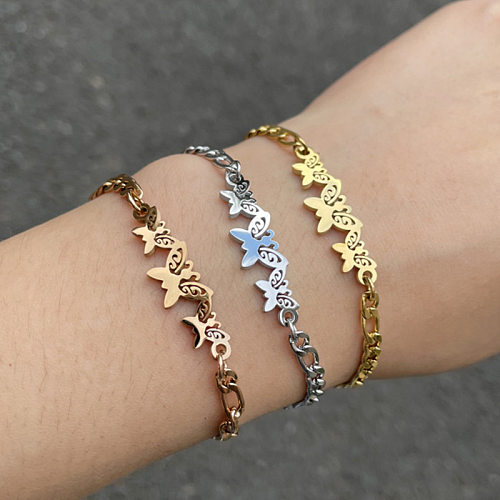 Fashion Butterfly Stainless Steel Plating Bracelets 1 Piece