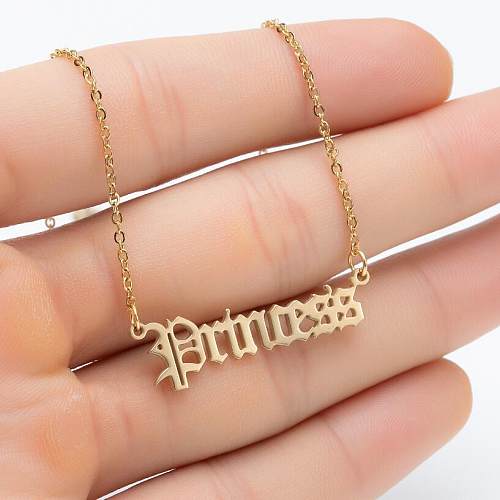 1 Piece Fashion Letter Stainless Steel  Plating Hollow Out Necklace