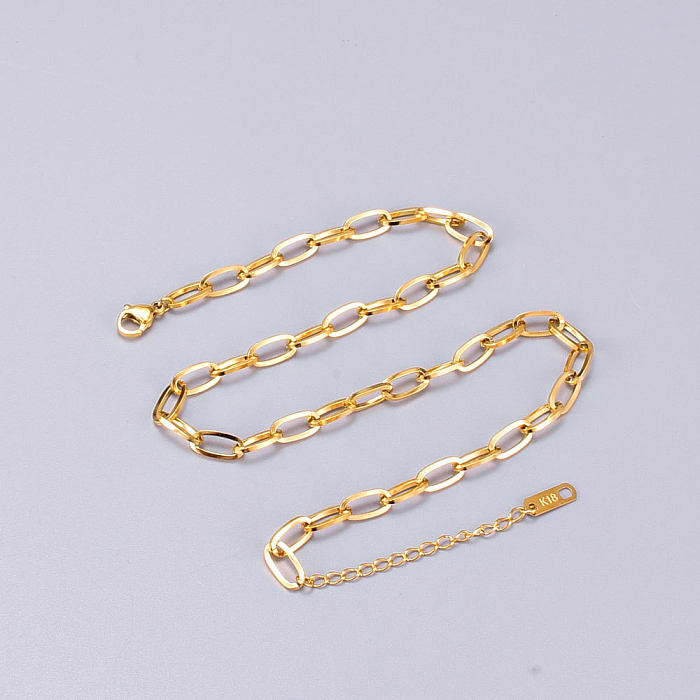 Wholesale Jewelry Thick Flat Chain Stainless Steel Necklace jewelry