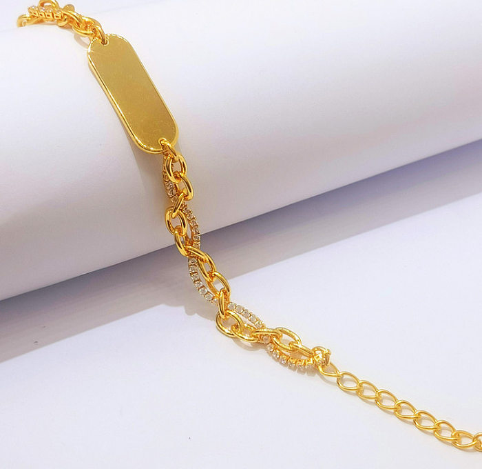 Pulseras plateadas oro Titanium plástico del chapado en acero del nudo simple del estilo