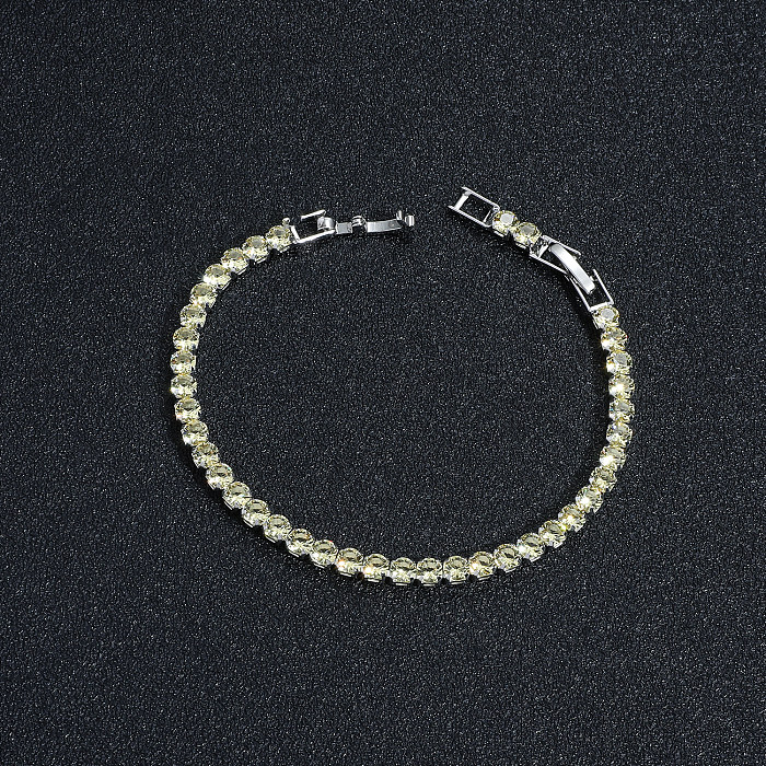 Wholesale Shiny Round Square Titanium Steel Rhinestones Bracelets