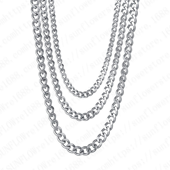 Fashion Simple Style Geometric Stainless Steel  Plating Necklace