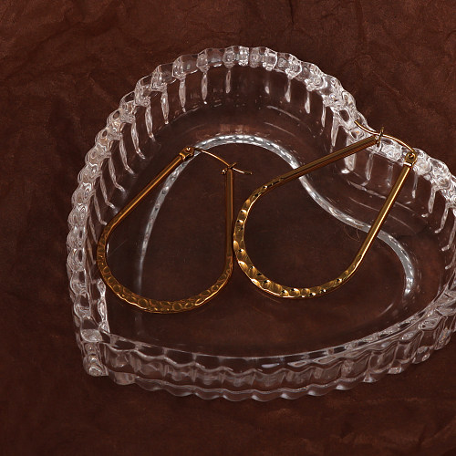 1 Paar lässige, moderne Ohrringe aus Edelstahl mit 14-Karat-Vergoldung