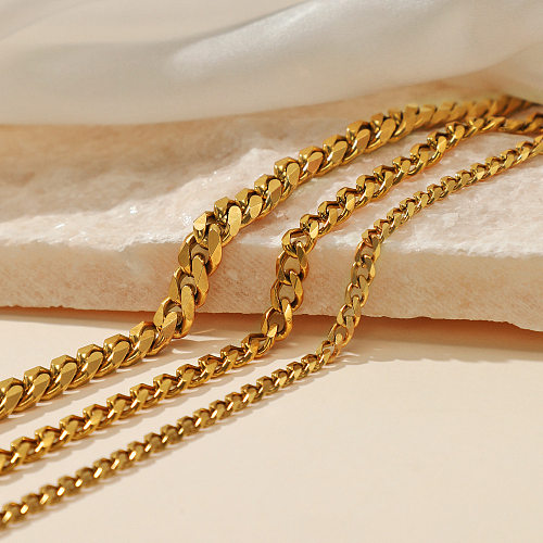 Simple Style Geometric Stainless Steel  Gold Plated Necklace