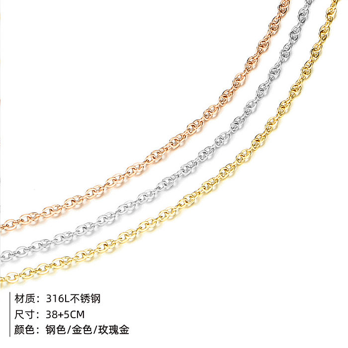 New Product Fashion Trend  Double-layer Chain Stainless Steel  Necklace For Women