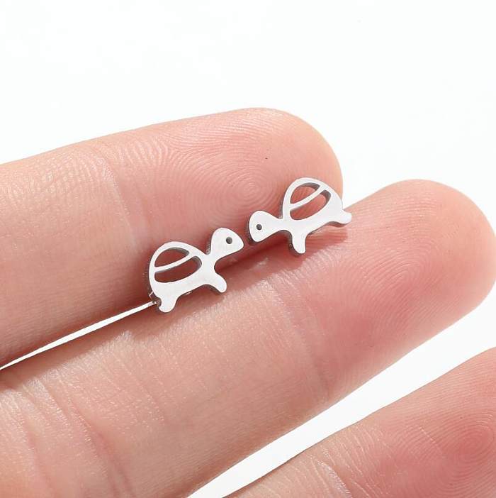 Fashion Tortoise Stainless Steel  Plating Ear Studs 1 Pair