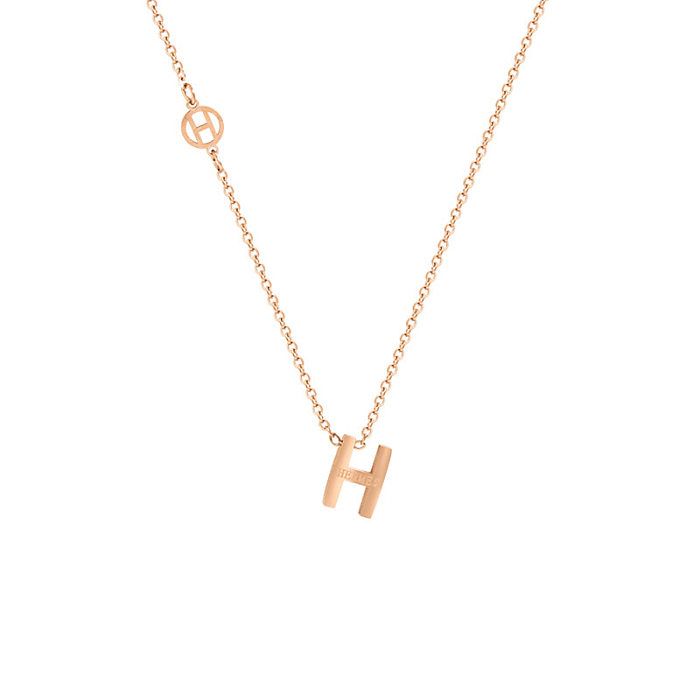 IG Style Letter Stainless Steel Plating 18K Gold Plated Necklace
