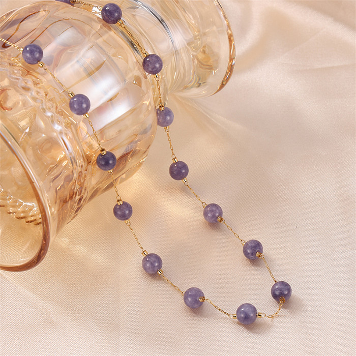 Halskette „Prinzessin Cute Commute Ball“ aus Edelstahl mit 18-Karat-Vergoldung