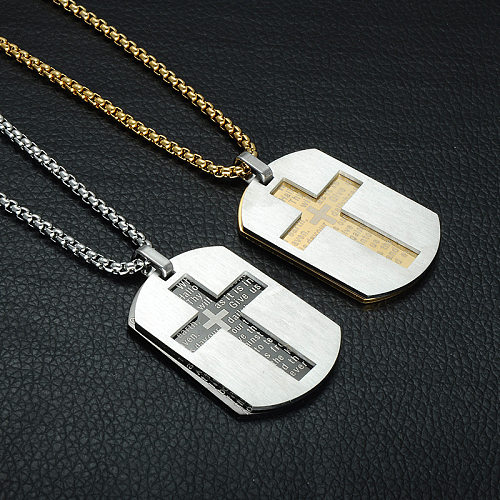 Simple Style Solid Color Stainless Steel  Patchwork Necklace