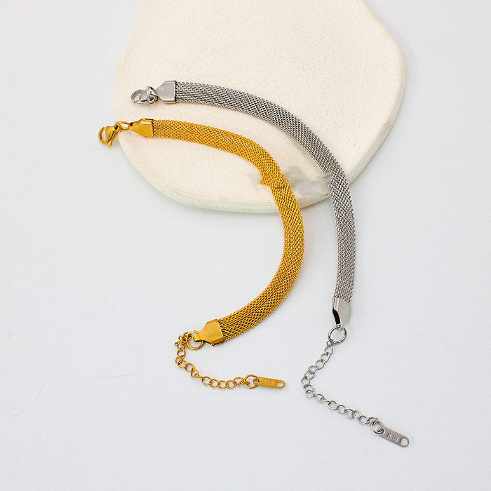 Collier de bracelets en acier inoxydable géométrique rétro
