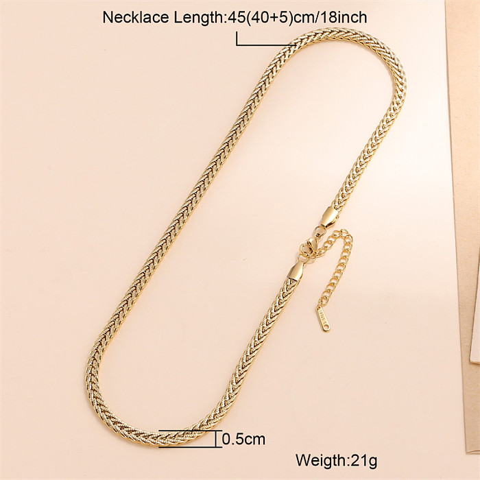Streetwear Solid Color Stainless Steel  Necklace