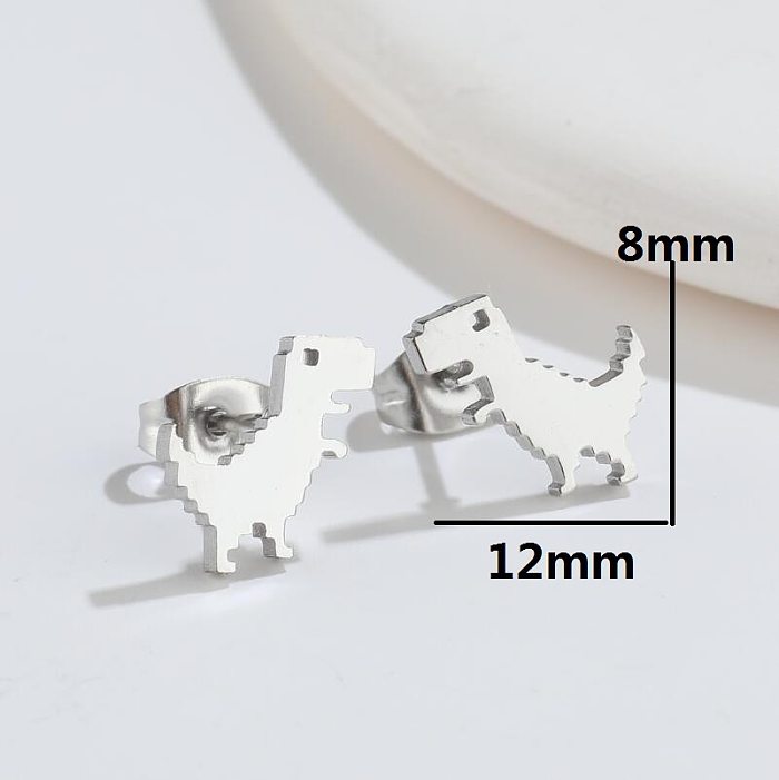 1 Pair Simple Style Animal Stainless Steel  Plating Ear Studs