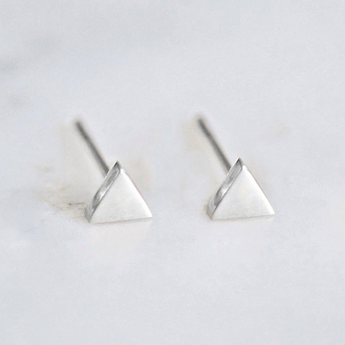 Simple Style Geometric Stainless Steel  Ear Studs Gold Plated Stainless Steel  Earrings