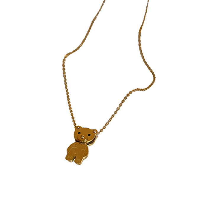 Modische Halskette mit geometrischem Edelstahl-Überzug und Strasssteinen