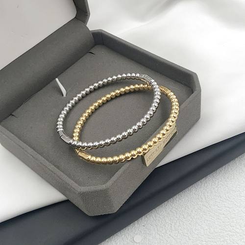 Retro Solid Color Titanium Steel Plating Bangle